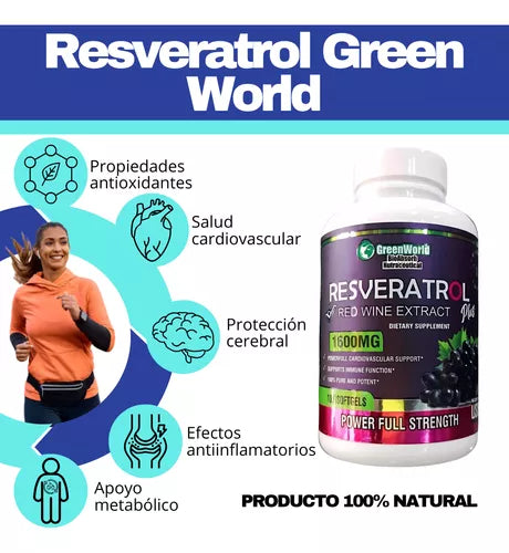 RESVERATROL PLUS™- RENUEVA TU VITALIDAD Y JUVENTUD